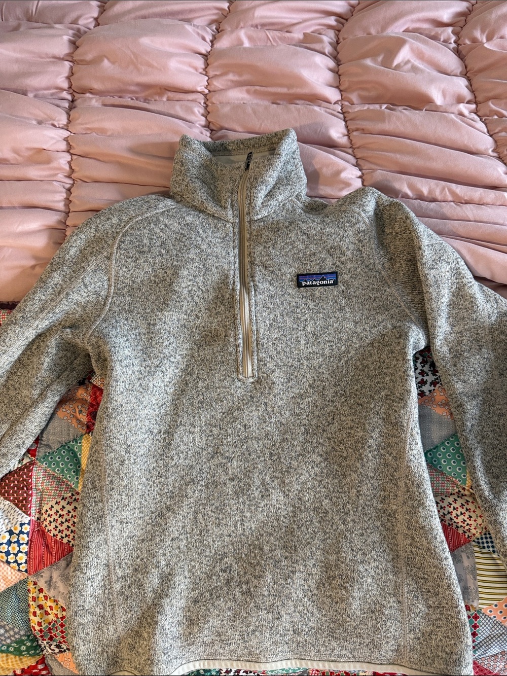 Patagonia Heather Gray Quarter-Zip Fleece Pullover